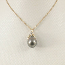 Load image into Gallery viewer, 14k Yellow Gold Baroque Tahitian Pearl &amp; Diamond Pendant