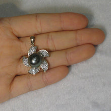 Load image into Gallery viewer, 14k Solid Yellow Gold &amp; Diamond Tahitian Pearl Pendant