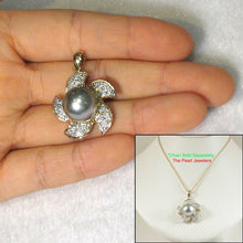 Load image into Gallery viewer, 14k Solid Yellow Gold &amp; Diamond Tahitian Pearl Pendant