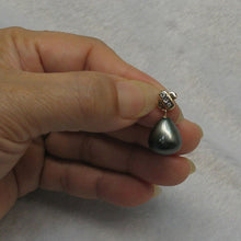 Load image into Gallery viewer, 14k Yellow Gold “X” Bale &amp; Diamond Baroque Tahitian Pearl Pendant