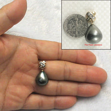 Load image into Gallery viewer, 14k Yellow Gold “X” Bale &amp; Diamond Baroque Tahitian Pearl Pendant