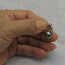 Load image into Gallery viewer, 14k Yellow Gold X-Bale &amp; Diamond Black Tahitian Pearl Pendant