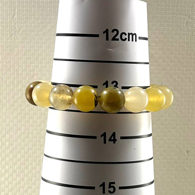 10mm Yellow Opal Beads Endless Stretch Bracelet