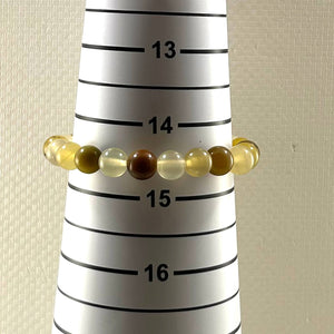 8mm Yellow Opal Beads Endless Bracelet