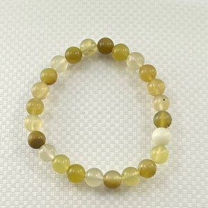 8mm Yellow Opal Beads Endless Bracelet