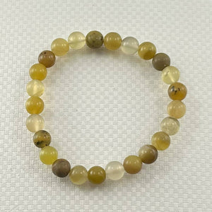 8mm Yellow Opal Beads Endless Bracelet