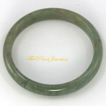 Load image into Gallery viewer, A Grade Bean Green Jadeite Modern Round Solid Bangle – 11mm Width