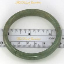 Load image into Gallery viewer, A Grade Bean Green Jadeite Modern Round Solid Bangle – 11mm Width