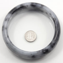 Load image into Gallery viewer, A Grade Black-White Jadeite Hand-Carved Cabochon Bangle – 21mm Width