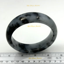 Load image into Gallery viewer, A Grade Black-White Jadeite Hand-Carved Cabochon Bangle – 21mm Width