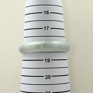 A Grade Celadon Green Jadeite Modern Round Solid Bangle – 13mm Width
