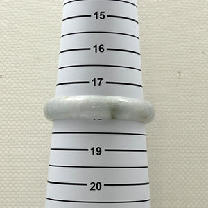 A Grade Celadon Jadeite Hand-Carved Cabochon Bangle