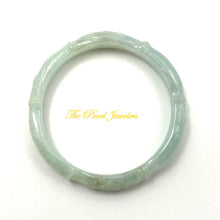 Load image into Gallery viewer, A Grade Green Jadeite Hand-Carved Bamboo Bangle – 9mm Width