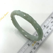 Load image into Gallery viewer, A Grade Green Jadeite Hand-Carved Bamboo Bangle – 9mm Width