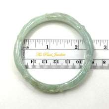 Load image into Gallery viewer, A Grade Green Jadeite Hand-Carved Bamboo Bangle – 9mm Width