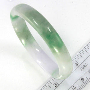 A Grade Green Jadeite Hand-Carved Bangle – 11mm Width