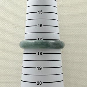 A Grade Green Jadeite Hand-Carved Bangle – 12mm Width