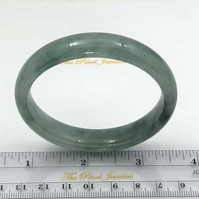 A Grade Green Jadeite Hand-Carved Bangle – 12mm Width