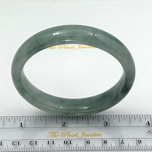 A Grade Green Jadeite Hand-Carved Bangle – 12mm Width