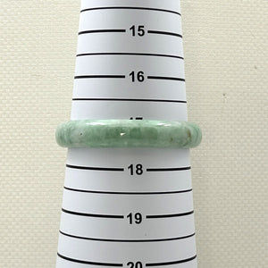A Grade Green Jadeite Modern Round Solid Bangle – 12mm Width