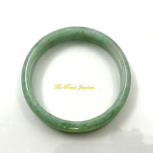 Load image into Gallery viewer, A Grade Green Jadeite Modern Round Solid Bangle – 12mm Width