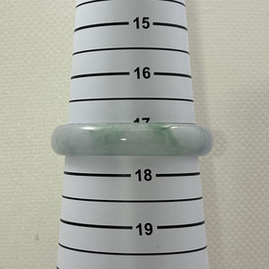 A Grade Green Jadeite Modern Round Solid Bangle – 13mm Width