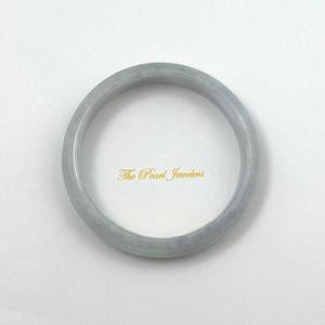 A Grade Ice Pale Green Jadeite Hand-Carved Cabochon Bangle