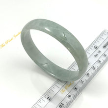 Load image into Gallery viewer, A Grade Ice Pale Green Jadeite Hand-Carved Cabochon Bangle – 12mm Width