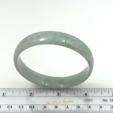Load image into Gallery viewer, A Grade Ice Pale Green Jadeite Hand-Carved Cabochon Bangle – 12mm Width