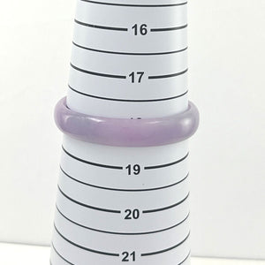 A Grade Lavender Jadeite Hand-Carved Cabochon Bangle – 13mm Width