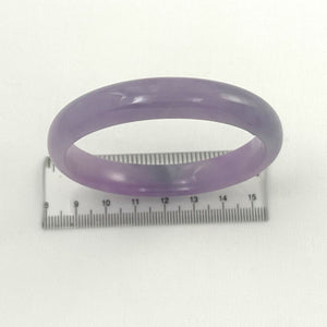 A Grade Lavender Jadeite Hand-Carved Cabochon Bangle – 13mm Width