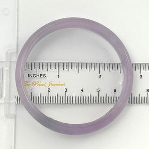 A Grade Lavender Jadeite Hand-Carved Cabochon Bangle – 13mm Width