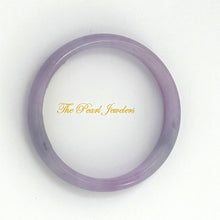 Load image into Gallery viewer, A Grade Lavender Jadeite Hand-Carved Cabochon Bangle – 11mm Width