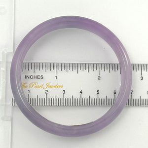 A Grade Lavender Jadeite Hand-Carved Cabochon Bangle – 11mm Width