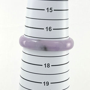 A Grade Lavender Jadeite Hand-Carved Cabochon Bangle – 12mm Width