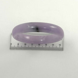 A Grade Lavender Jadeite Hand-Carved Cabochon Bangle – 12mm Width