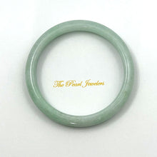Load image into Gallery viewer, A Grade Pale Green Jadeite Modern Round Solid Bangle – 9mm Width