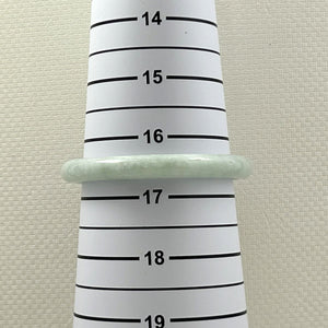 A Grade Pale Green Jadeite Modern Round Solid Bangle – 8mm Width