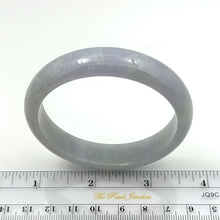 Load image into Gallery viewer, A Grade Pale Lavender Green Jadeite Hand-Carved Cabochon Bangle