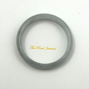 A Grade Pale Sage Green Jadeite Modern Round Solid Bangle – 12mm Width