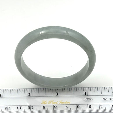 A Grade Pale Sage Green Jadeite Modern Round Solid Bangle – 12mm Width