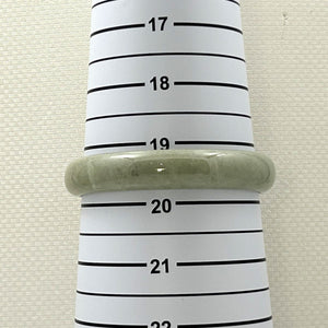 A Grade Sage Green Jadeite Hand-Carved Bangle – 12mm Width