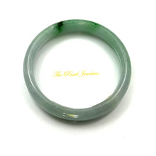 Load image into Gallery viewer, A Grade White-Green Jadeite Hand-Carved Bangle – 10mm Width