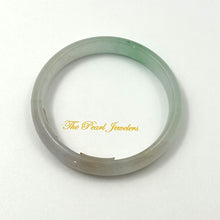 Load image into Gallery viewer, A Grade White-Green Jadeite Hand-Carved Bangle – 10mm Width