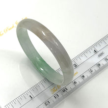 Load image into Gallery viewer, A Grade White-Green Jadeite Hand-Carved Bangle – 10mm Width