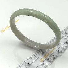 Load image into Gallery viewer, A Grade White-Green Jadeite Hand-Carved Bangle – 9mm Width