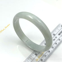 Load image into Gallery viewer, A Grade White Jadeite Modern Round Solid Bangle – 12mm Width