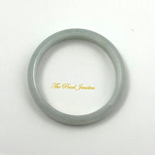 Load image into Gallery viewer, A Grade White Jadeite Modern Round Solid Bangle – 12mm Width