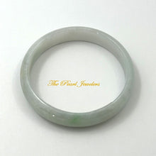 Load image into Gallery viewer, A Grade White Jadeite Modern Round Solid Bangle – 12mm Width