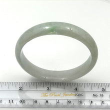 Load image into Gallery viewer, A Grade White Jadeite Modern Round Solid Bangle – 12mm Width